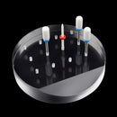 12 Holes Transparent Box Acrylic Holder for Nail Grinding Head Nail Art Tools