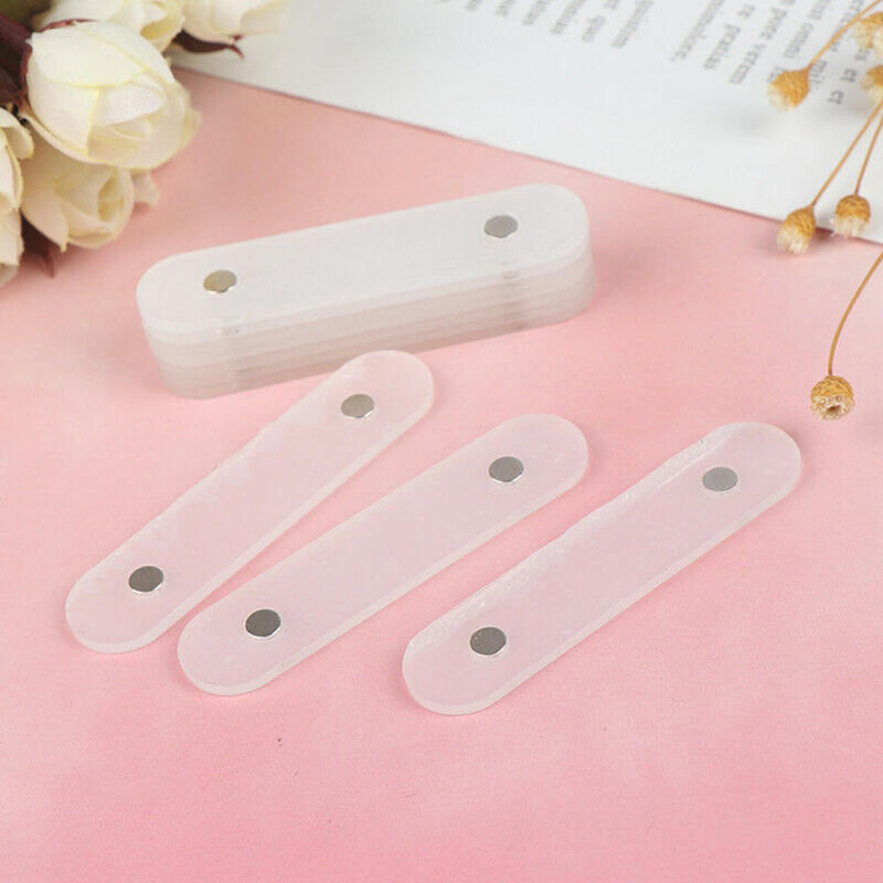 10pcs Magnetic Nail Art Display Stand Transparent Acryl Gel Polish Holder Strip