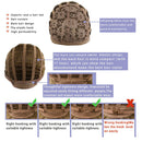 Short Curly Wigs Blonde Bob Fluffy Hair Wigs with Bangs Natural Daily Party Wig