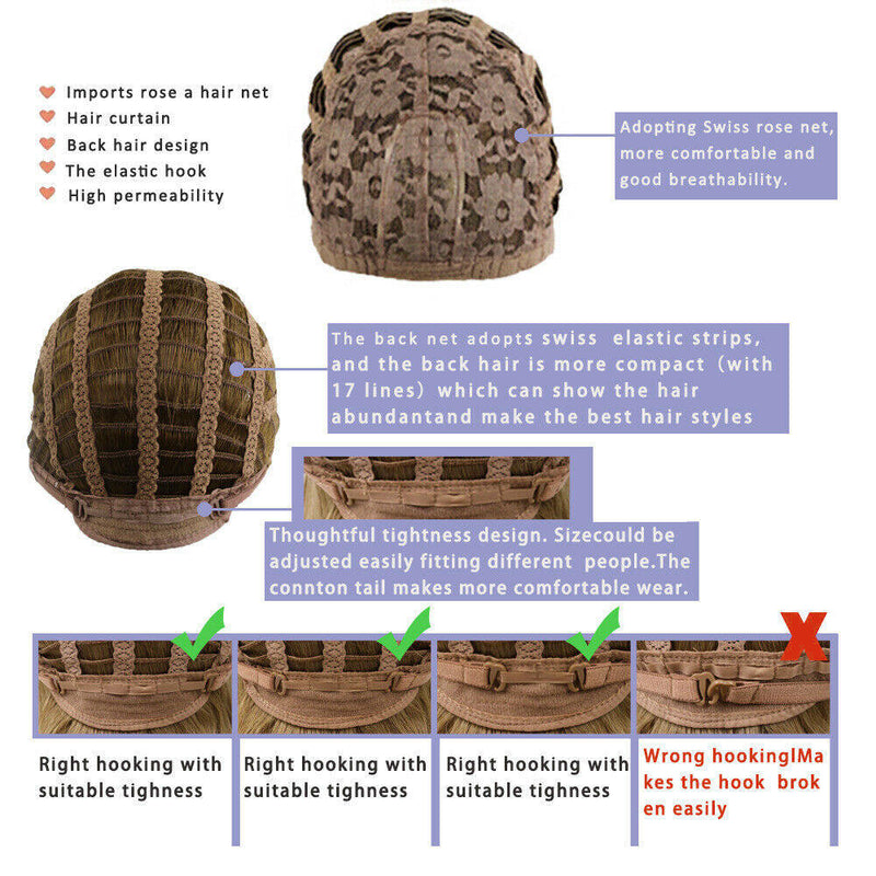 Short Curly Wigs Blonde Bob Fluffy Hair Wigs with Bangs Natural Daily Party Wig