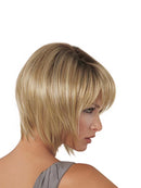 Short Curly Wigs Blonde Bob Fluffy Hair Wigs with Bangs Natural Daily Party Wig
