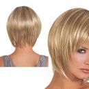 Short Curly Wigs Blonde Bob Fluffy Hair Wigs with Bangs Natural Daily Party Wig