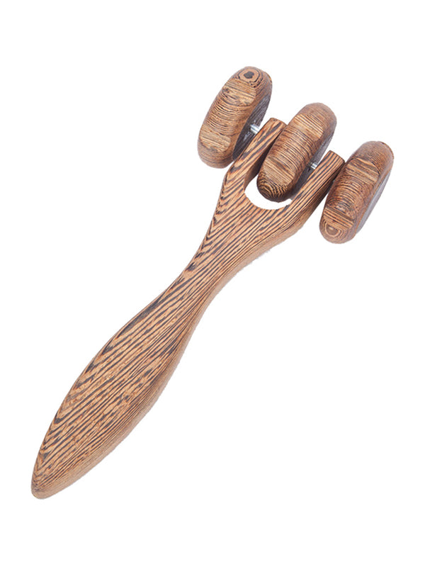 Roll Massager Back Neck Full Body Massage Roller Wood Fatigue Relieve Tool