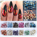 2 Set Nail Sequins Aluminum Irregular Flakes Nail Art Decor Mirror Glitter Foil