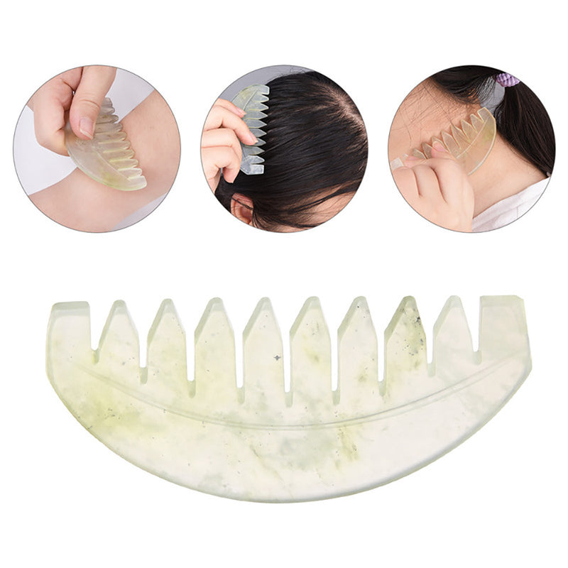 1 Set Natural Guasha Facial Jade Roller with Body Comb Massage tool Nice Fashion