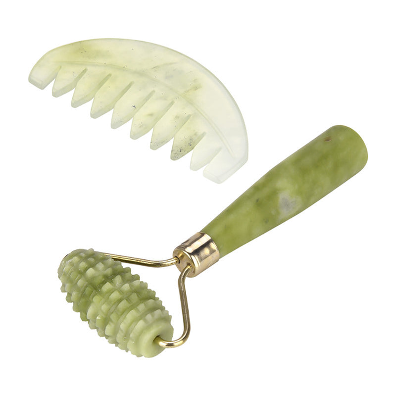 1 Set Natural Guasha Facial Jade Roller with Body Comb Massage tool Nice Fashion