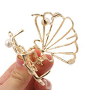 Metal Geometric Hair Claw Hair Holder Claw Hollow Hair Clips Hair Crab Clip 2X