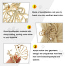 Metal Geometric Hair Claw Hair Holder Claw Hollow Hair Clips Hair Crab Clip 2X