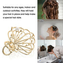 Metal Geometric Hair Claw Hair Holder Claw Hollow Hair Clips Hair Crab Clip 2X