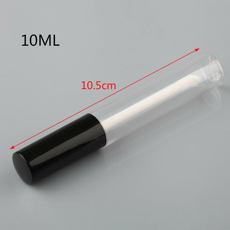 10* Black Empty Plastic Cute Clear Lip Gloss Tube Lip Balm Bottle Container Hot