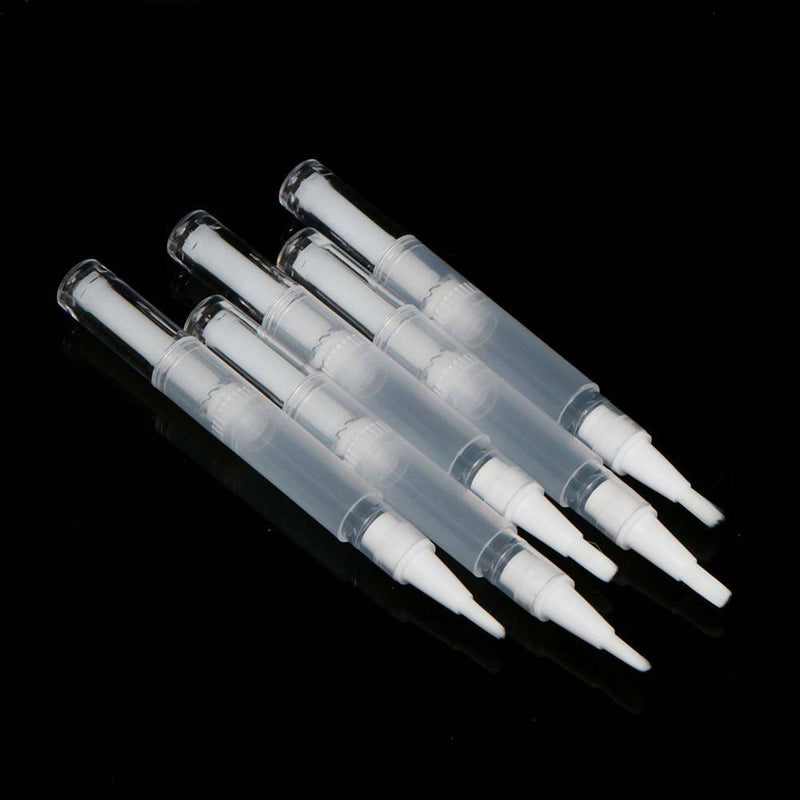 5pcs Travel Portable Tube Cuticle Oil Container Nail Polish Empty Pen With Brush