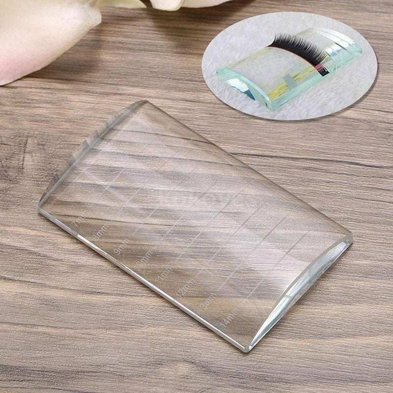 U-Shape Arched Glass Grafting Eyelash Crystal Table Display Board o kj