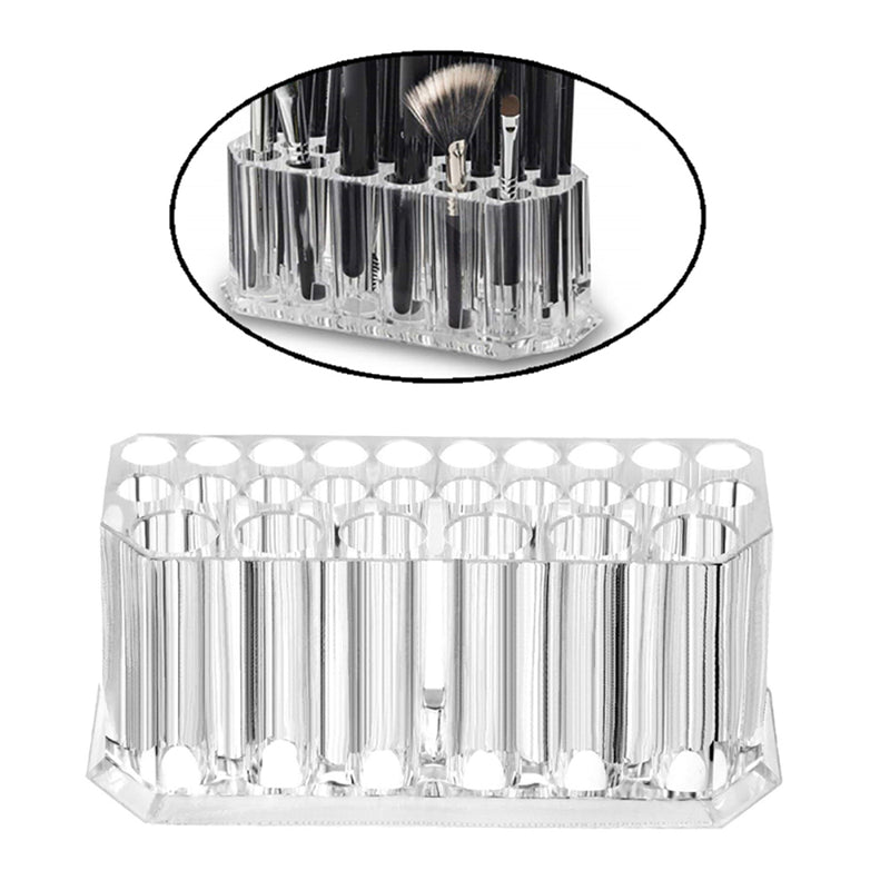 26 Slots Clear Acrylic Lipstick Organizer Makeup Brush Holder Cosmetic Display