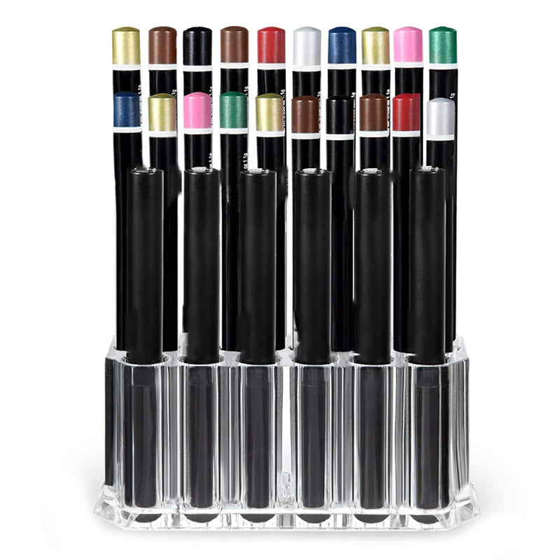 26 Slots Clear Acrylic Lipstick Organizer Makeup Brush Holder Cosmetic Display