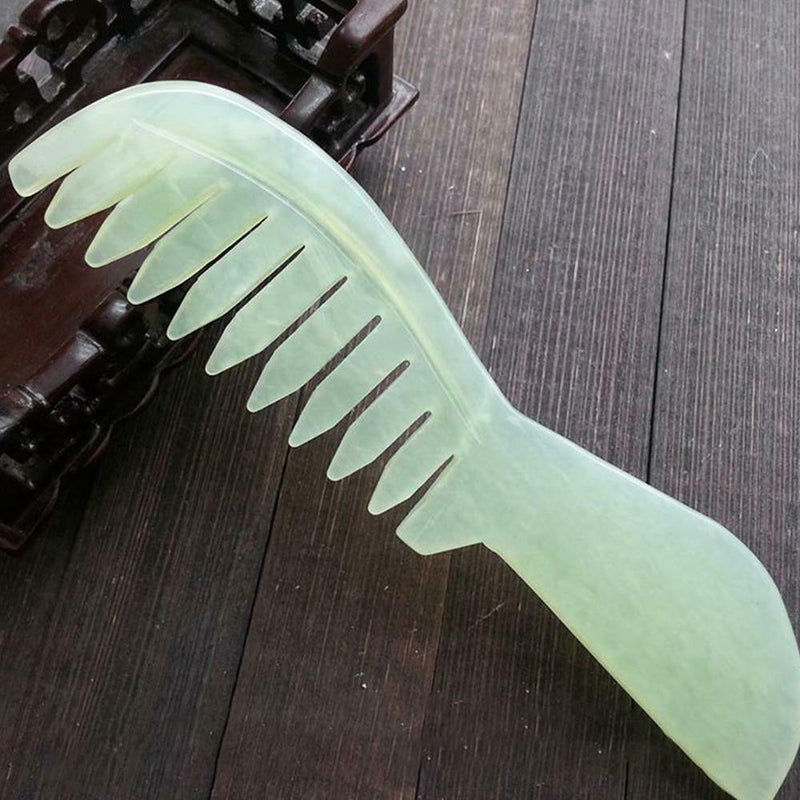 1 pc Natural Jade Stone Gua Sha Board Comb Shape Massage Healthy & Beauty Hot