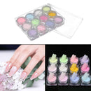 12*/Set Nail Art Sugar Sandy Glitter Powder Dust Decoration Nail Tips DIY New