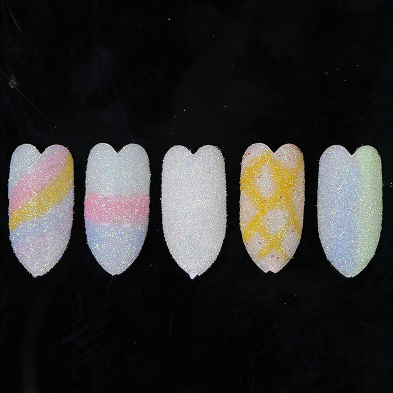 12*/Set Nail Art Sugar Sandy Glitter Powder Dust Decoration Nail Tips DIY New