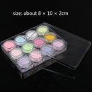 12*/Set Nail Art Sugar Sandy Glitter Powder Dust Decoration Nail Tips DIY New