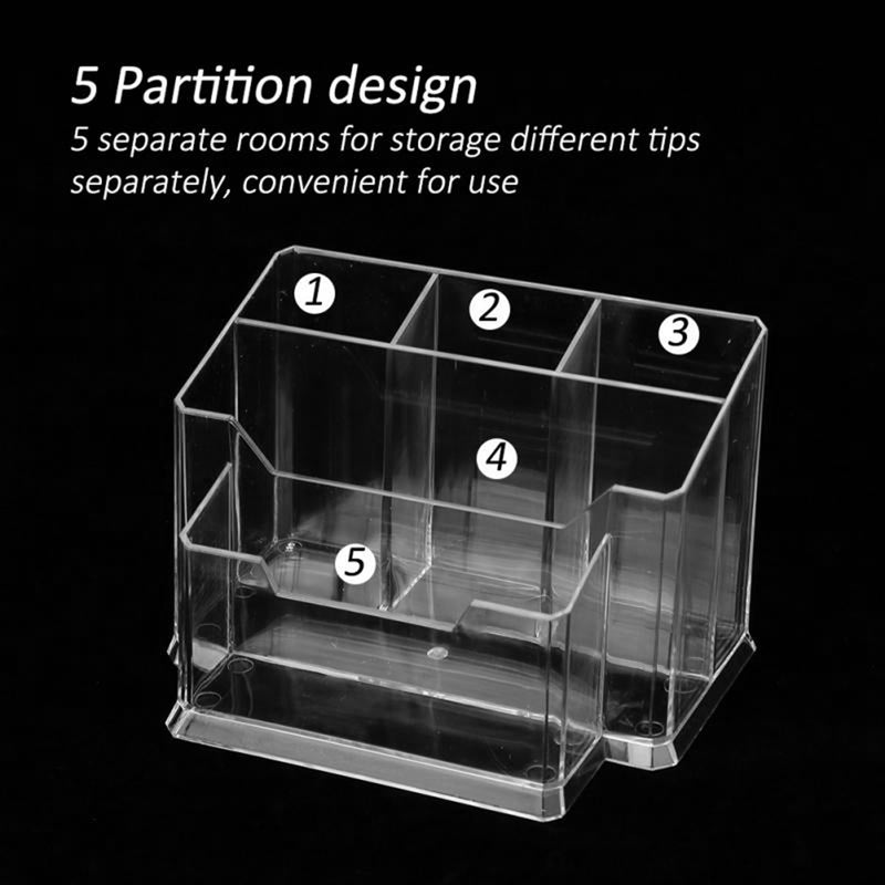 Transparent Cosmetic Eyebrow Pencil Jewelry Storage Box Holder Organizer