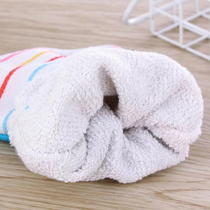 Double-sided Exfoliating Towel Scrub Mitt Bathroom Shower Rub Bath Gloves qs cx