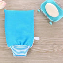 Double-sided Exfoliating Towel Scrub Mitt Bathroom Shower Rub Bath Gloves qs cx