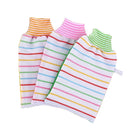 Double-sided Exfoliating Towel Scrub Mitt Bathroom Shower Rub Bath Gloves qs cx