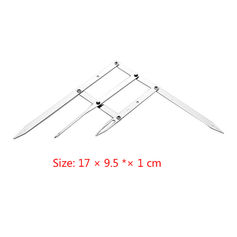 Stainless Steel Triangle Eyebrow Measurement Ruler Permanent Makeup Stencil Tool