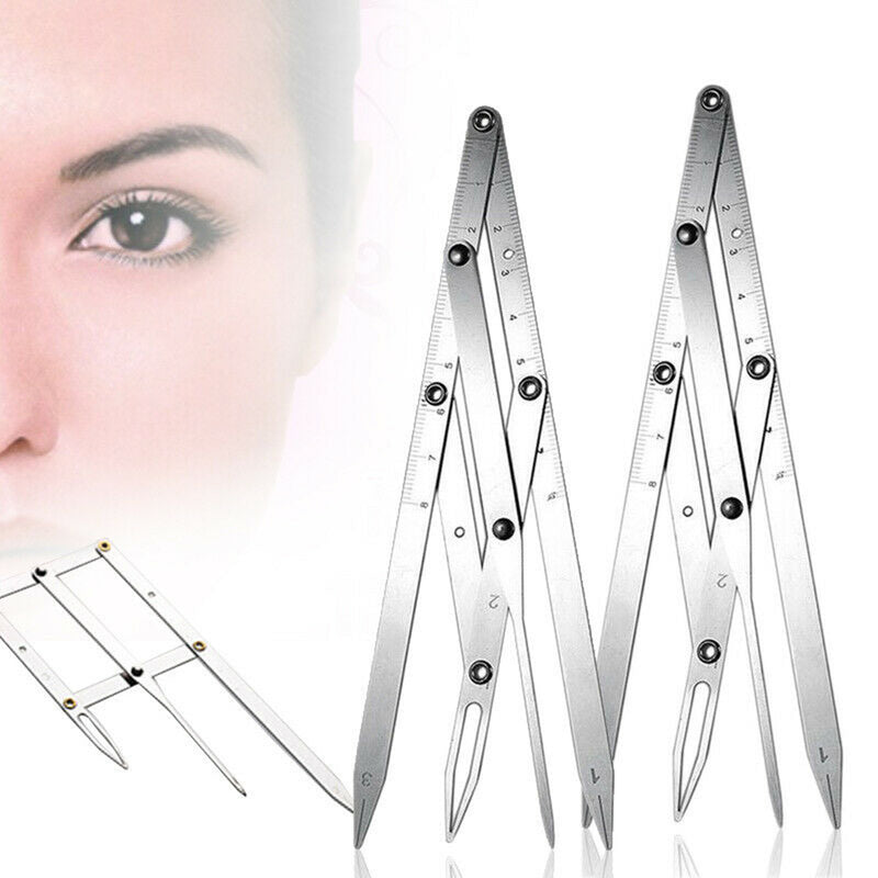 1 Pcs Microblading Caliper Golden Mean Eyebrow Measure Ruler Permanent Stencil