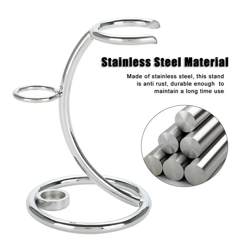 Iron Alloy Salon Men Safety Razor Set Mustache Beard Shaving Brush Stand Holder