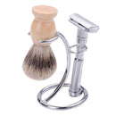 Iron Alloy Salon Men Safety Razor Set Mustache Beard Shaving Brush Stand Holder