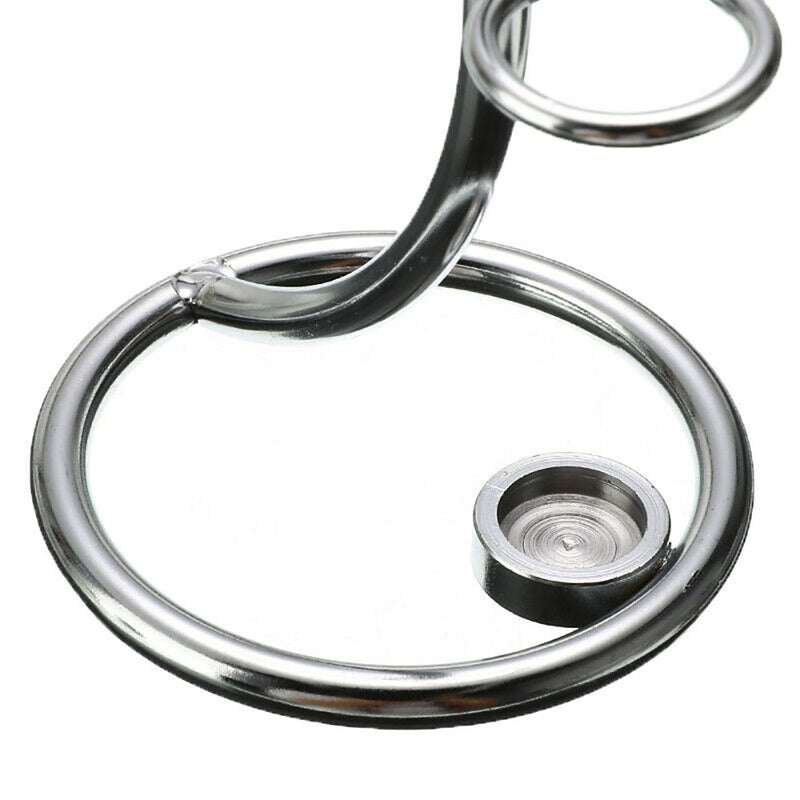 Iron Alloy Salon Men Safety Razor Set Mustache Beard Shaving Brush Stand Holder