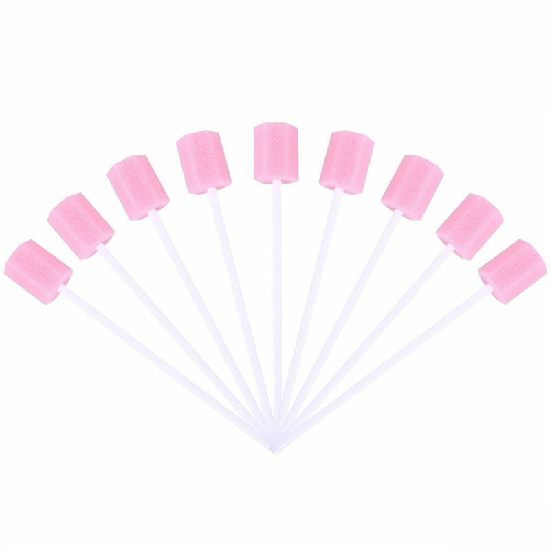 100 x Sponge Stick Disposable Mouth Care Sponge Stick Oral Care Hot