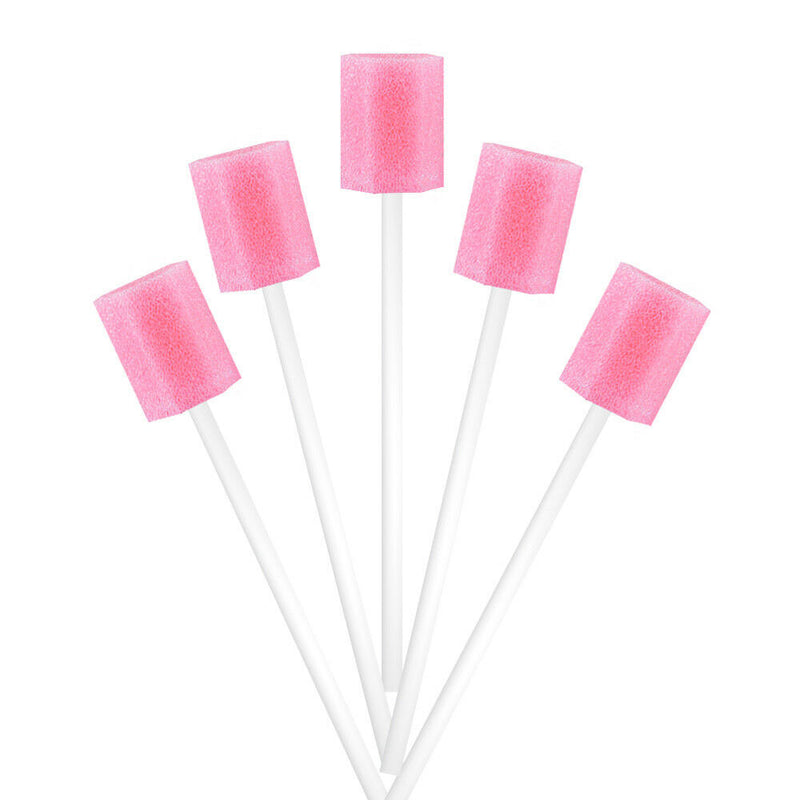 100x Disposable Oral Care Sponge Swab Tooth Cleaning Mouth Swabs Clinic Hospital