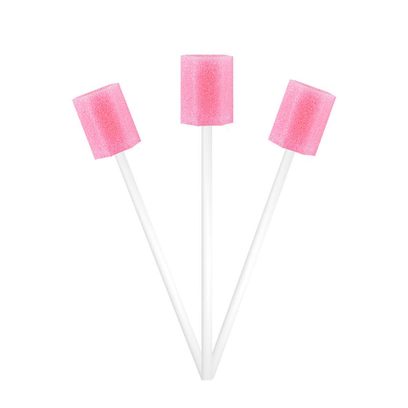 100 x Sponge Stick Disposable Mouth Care Sponge Stick Oral Care Hot