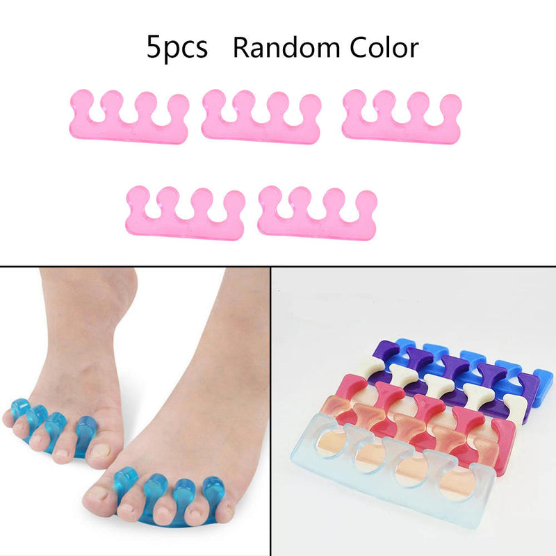 5pcs Silicone Toe Separator Spreader Correction Hallux Valgus New