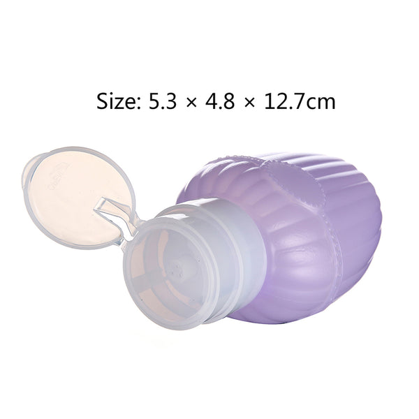 Clear Empty Pump Dispenser Cleanser Bottle Flip Top Nail Art Makeup Tool