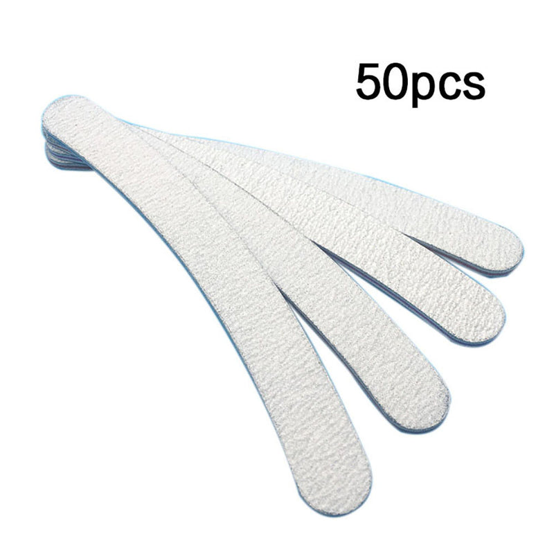 50pcs 100/180 Grit Professional Nail File Sanding Buffing Nails Manicure Tool