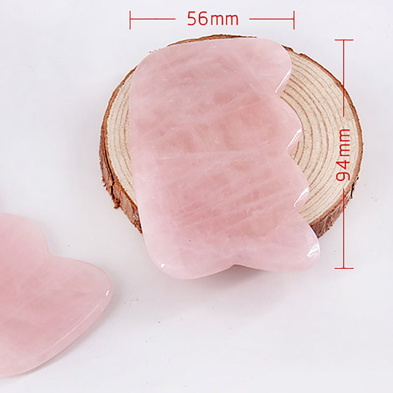 Wave Shape Gua Sha Rose Quartz Guasha Facial Massage Therapy tool New Hot