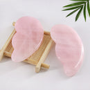 1 x Rose Quartz Gua Sha Facial Guasha Massage Tool Face Scraping Plate Durable