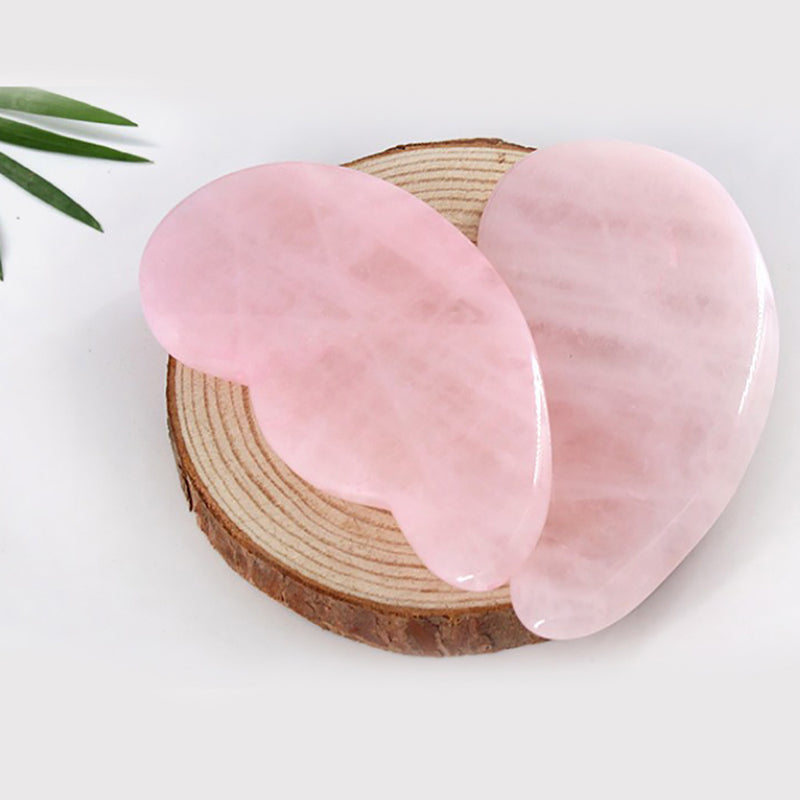 Rose Quartz Gua Sha Facial Guasha Massage Tool Face Scraping Plate New Hot