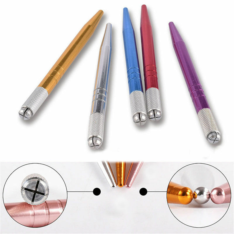 3pcs Eyebrow Tattoo Pen Manual Permanent Makeup Tool for Eyebrow Microblading