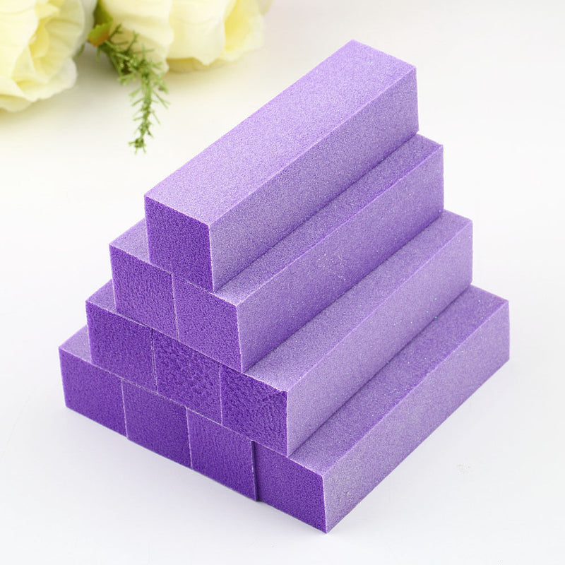 10 x Sponge Nail File High-Foam Four-Sided Grinding Block Nail Tools Newest Use