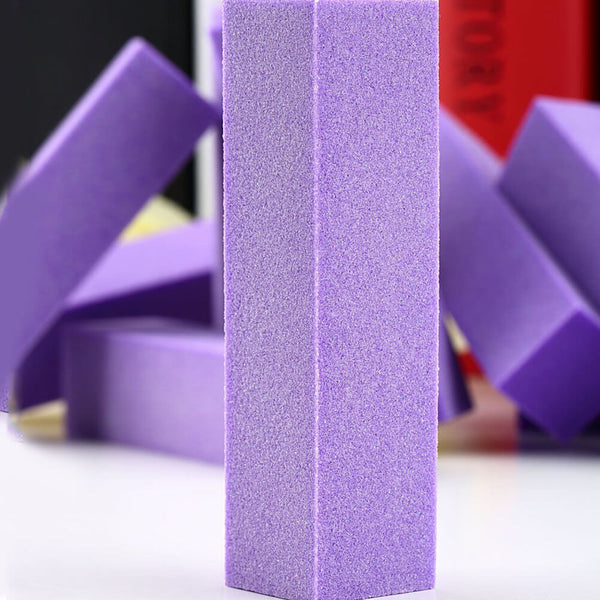 100Pcs Sponge Nail File High-Foam Four-Sided Grinding Block Nail Tools