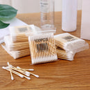 100 x Bamboo Organic Wooden Stick Cotton Swabs Eco-Friendly Round Double-headed