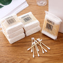 100 x Bamboo Organic Wooden Stick Cotton Swabs Eco-Friendly Round Double-headed