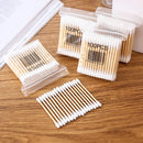 100Pcs Double Head Cotton Buds Swab Tip bamboo Sticks Wooden Makeup Tool