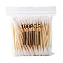 Wood Stick Cotton Swabs Applicator Double Wooden Handle Sturdy Newest Useful