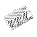 Stainless Steel Double-sided Holes Mustache Beard Comb Shaving Facial Hair