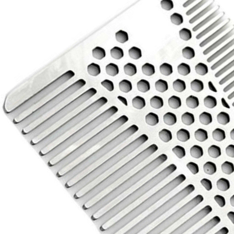 1 Pcs Brushed Stainless Steel Metal Trim Beard Hair Mustache Comb for Men