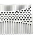 Stainless Steel Double-sided Holes Mustache Beard Comb Shaving Facial Hair